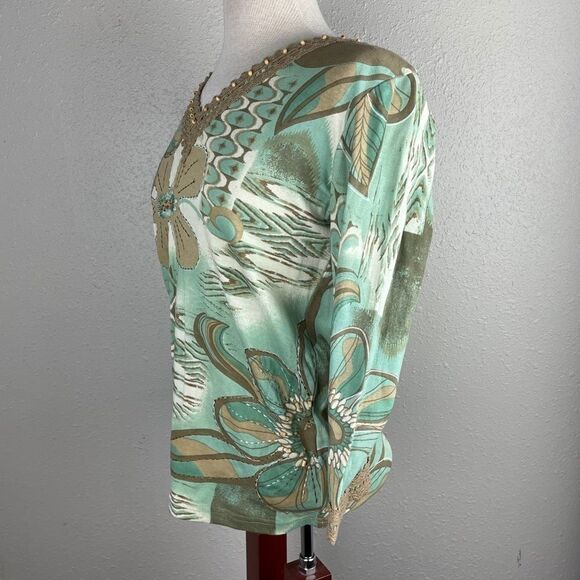 NWT Multiples 3/4 Sleeve Top Size M - Picture 4 of 10